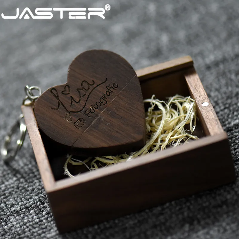 USB флеш накопитель JASTER деревянный в форме сердца 4/8/16/32/64 ГБ|USB флэш-накопители| |