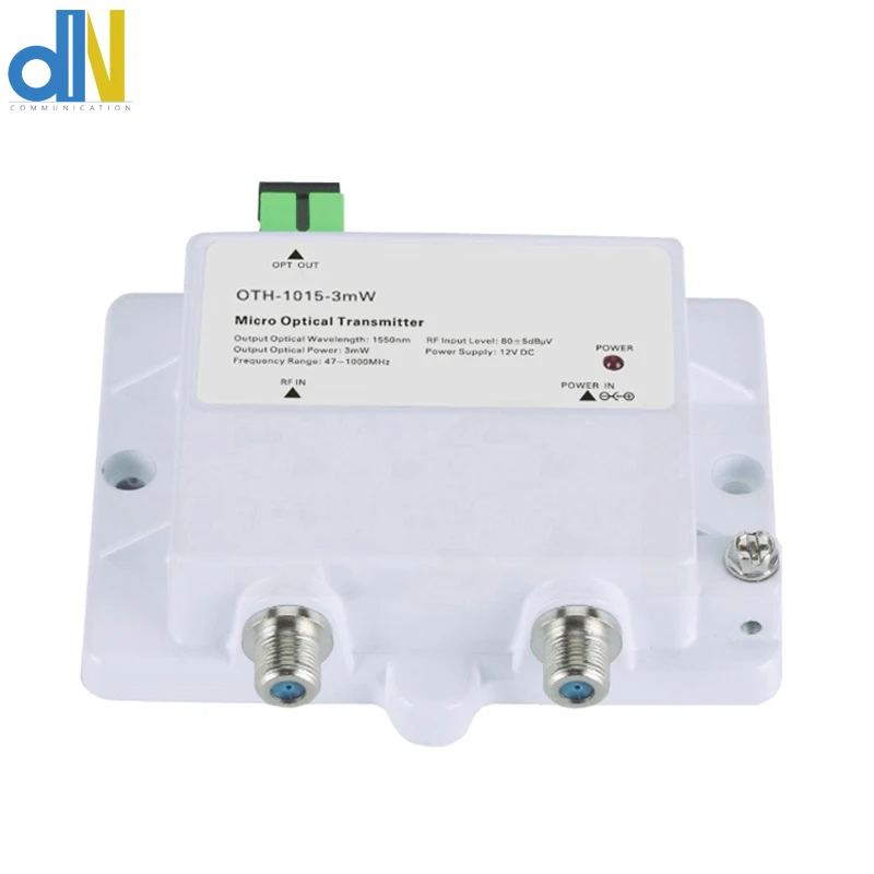 

CATV fibra optica FTTH OTH-1015-3mW Micro Optical Transmitter CATV Single-mode fiber optic 47-1000MHz 1550NM with SC/APC