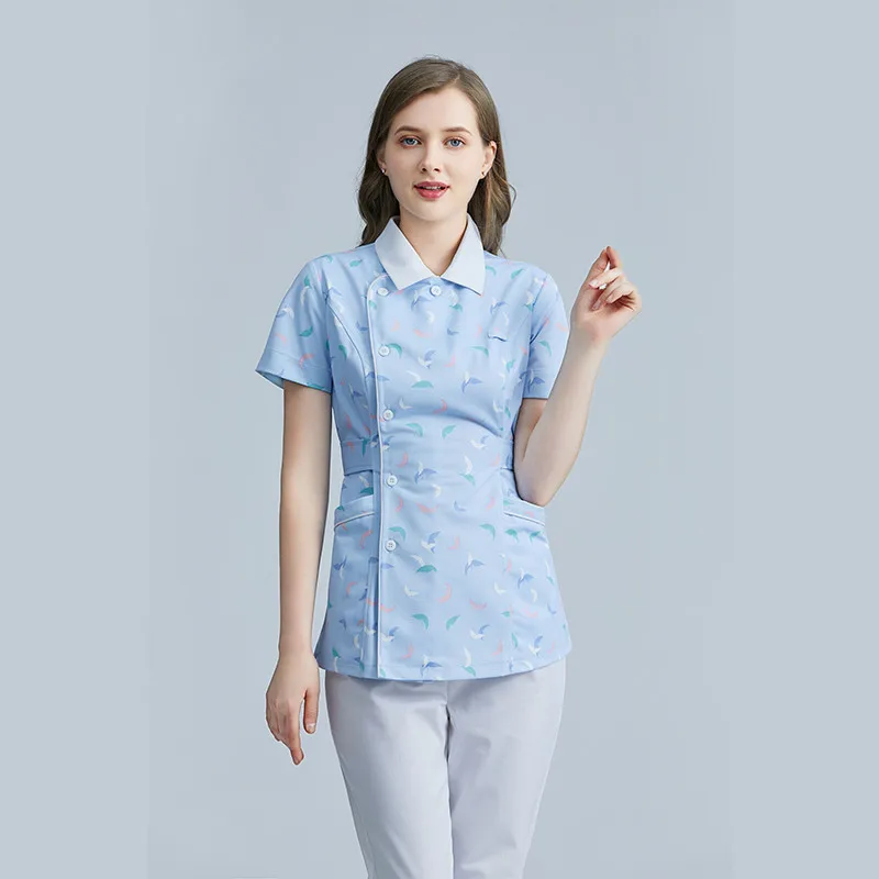 Oral Split Nurse Uniform Long Short Sleeve Medical Short Suit Hospital Decor Nurse Uniform Cosmetology Guide Medicine Store