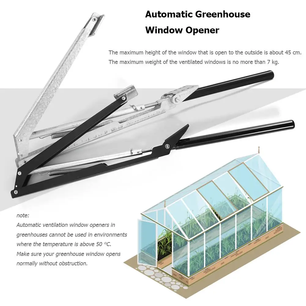 

1pc Automatic Greenhouse Window Opener Heat Sensitive Vent Window Opening Tools Set Garden Tool