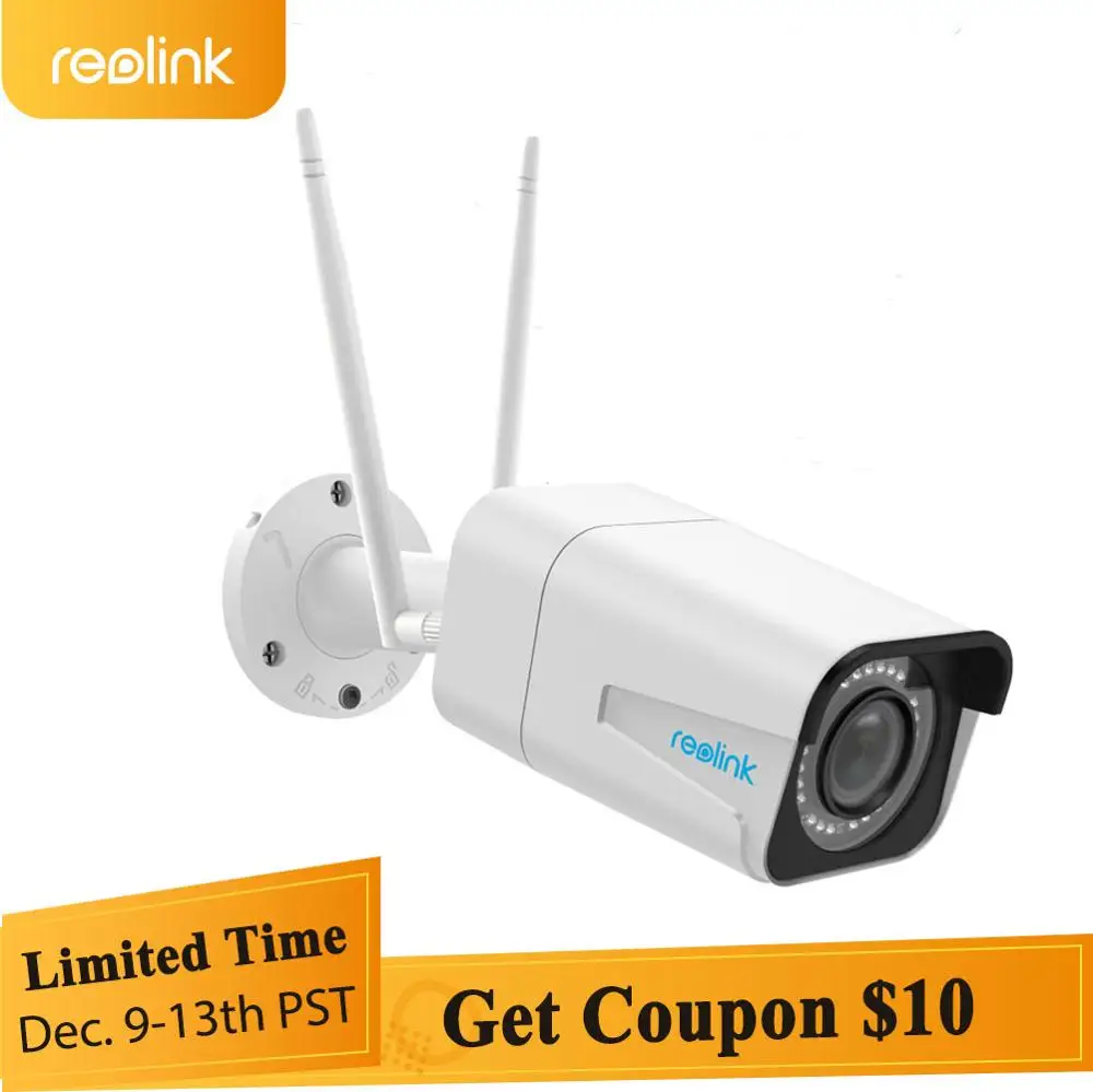 Reolink RLC-511W-5MP 2,4 г/5 г Wi Fi камера 4x оптический зум слот для карты SD ночное видение 2560x1920 5MP безопасности Пуля IP камера