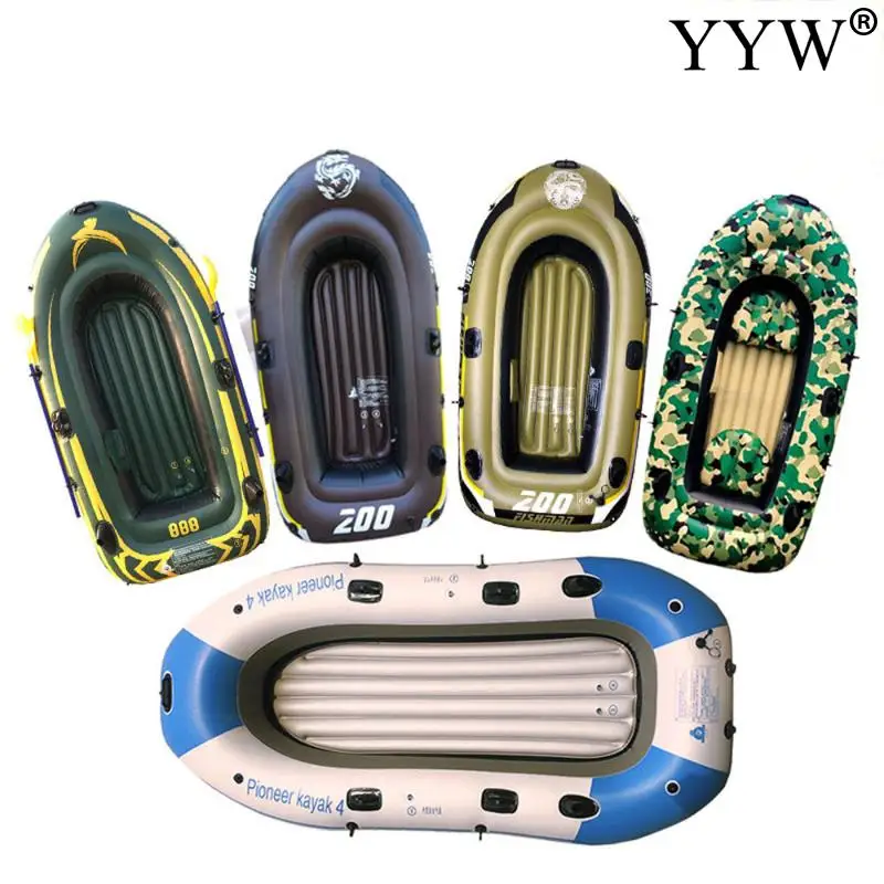 

2-4 People Outdoor Water Inflatable Boat PVC Inflatable Canoeing Boat Dinghy Kayaking Fishing Rowing Boat for Drifting Surfing