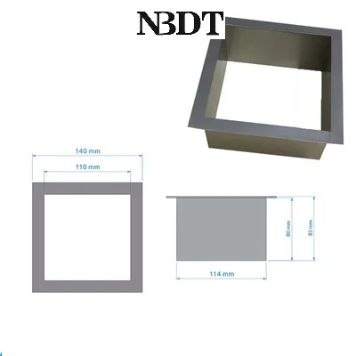 Square 140mm 304 квадратная круглая Встроенная столешница из нержавеющей стали, столешница для мусора, без крышки, для ванной, отеля - Цвет: Square 140mm