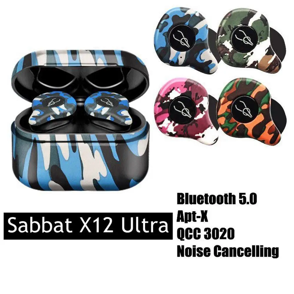 

Sabbat X12 Ultra TWS Wireless Bluetooth Earphone Sport HiFi Stereo Earbud Noise Reduction Headset with Wireless Charger PK E12