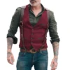 Men's Suit Vest Herringbone V Neck Business Formal Dress Waistcoat for Wedding Suit or Tuxedo 3