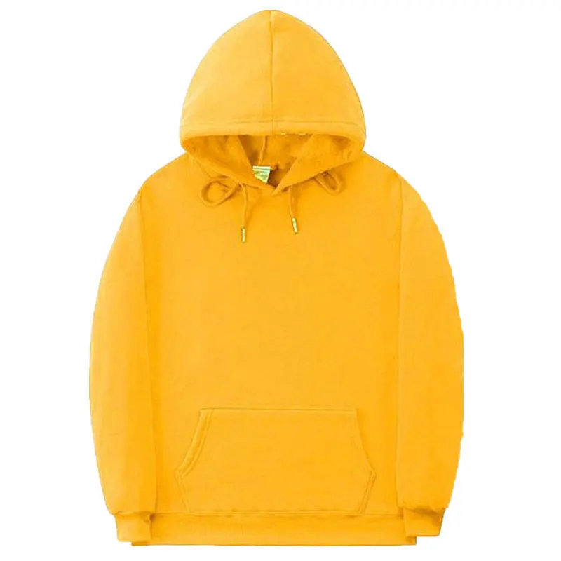 Yellow Модные толстовки, мужская повседневная одежда, толстовки, Мужская Уличная одежда в стиле хип-хоп, одноцветная флисовая мужская толстовка с капюшоном, женские парные пуловеры, худи - Цвет: Yellow