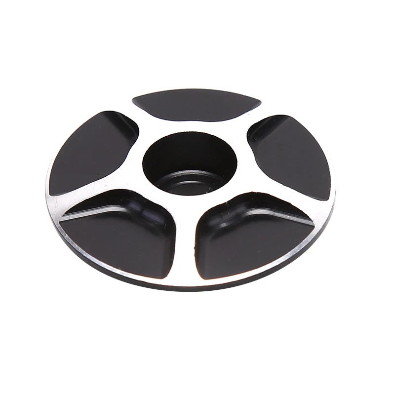 1pc Aluminum Threadless Road MTB Bike Stem Accessories Bicycle Cycling Headset Top Cap Cover bicycle stem cover - Цвет: Черный