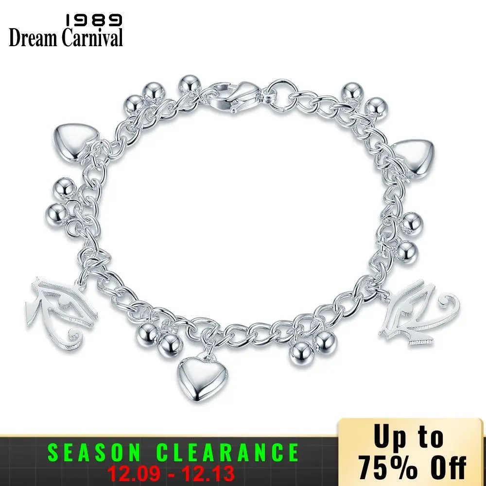 DreamCarnival, 1989, готический глаз, сердце, серебряный цвет,, браслеты из нержавеющей стали, дизайнерский очаровательный браслет для женщин, 2LCB-2004