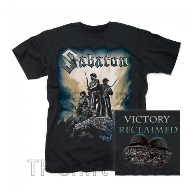 Мужская футболка с забавным принтом крутая для мужчин и женщин SABATON-Виктори RECLAIMED