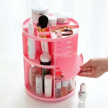 

New 360 Degree Rotating Makeup Organizer Brush Holder Organizer Case Makeup Tool Cosmetic Storage Box Shelf Display Stand