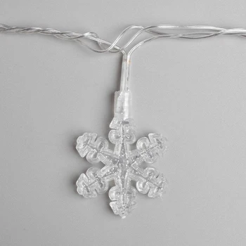

Garland "Thread" 5 m with attachments "Snowflakes", IP20, transparent thread, 20 LED, multi glow, flashing, 220 V