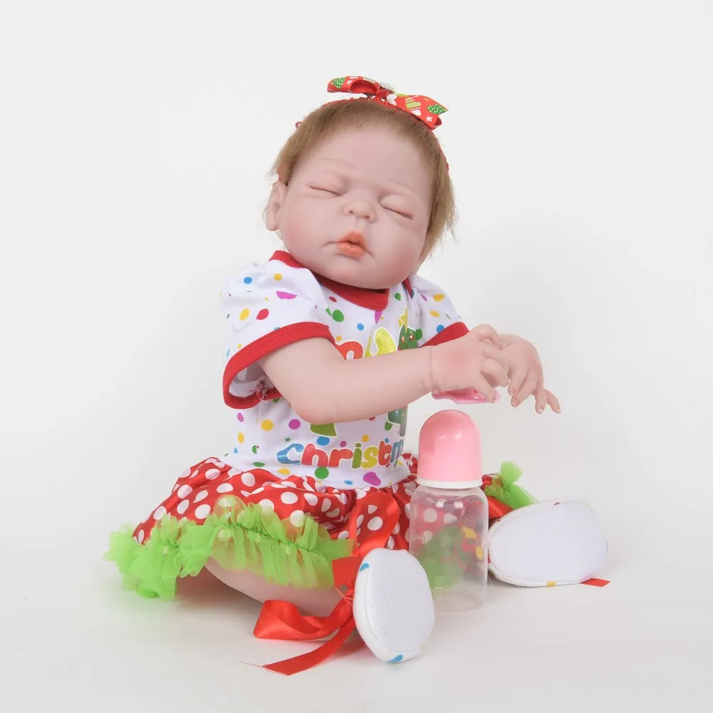 22 ''реалистичные силиконовые Bebe Reborn Baby для подарки на день рождения ребенка 55 см Прекрасные Новорожденные куклы полный винил тела действительно дети Playmates