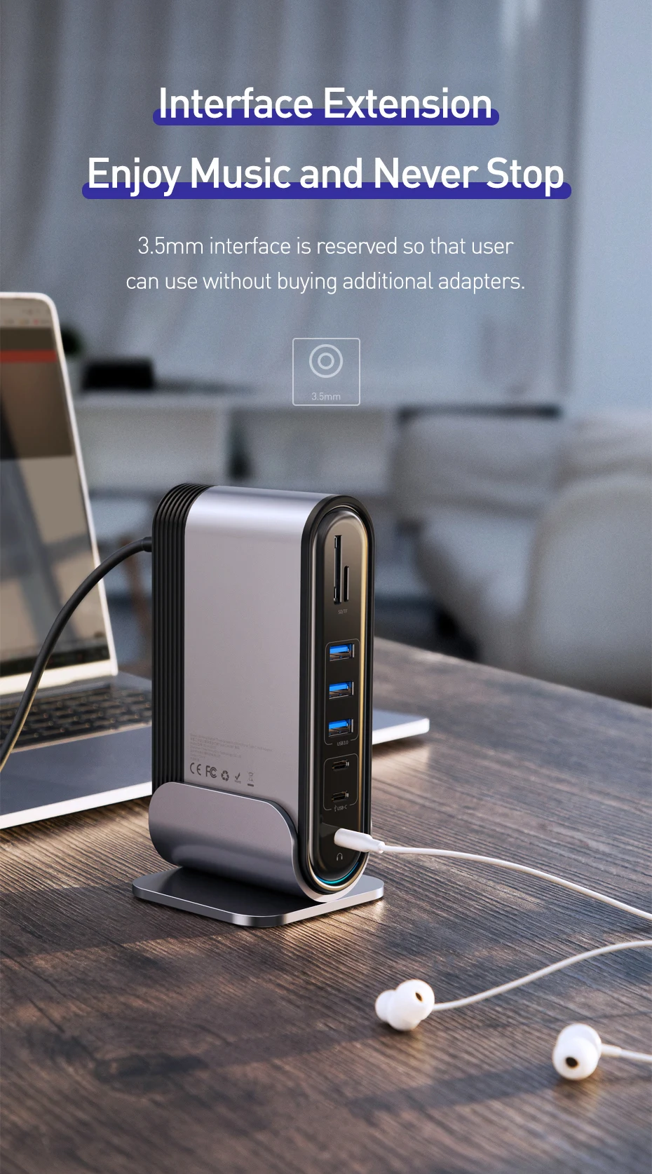 Baseus 17 в 1 USB C концентратор type C для мульти HDMI RJ45 VGA USB 3,0 2,0 с адаптером питания док-станция для MacBook Pro USB-C концентратор