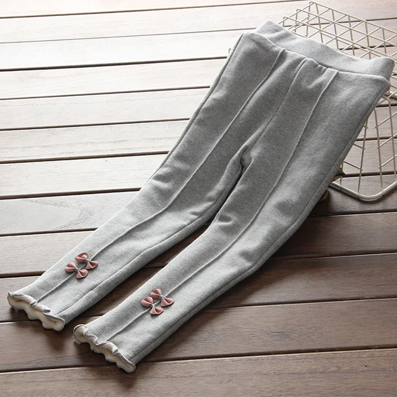 Gray Velvet VFOCHI/Новые узкие штаны для девочек зимние плотные бархатные штаны детские штаны с эластичной резинкой на талии теплые детские брюки плотные штаны для маленьких девочек - Цвет: Gray Velvet