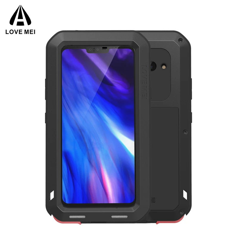 black case Алюминиевый металлический чехол LOVE MEI для LG V40, мощный защитный противоударный водонепроницаемый чехол для LG V40 LG V 40, чехол - Color: black case