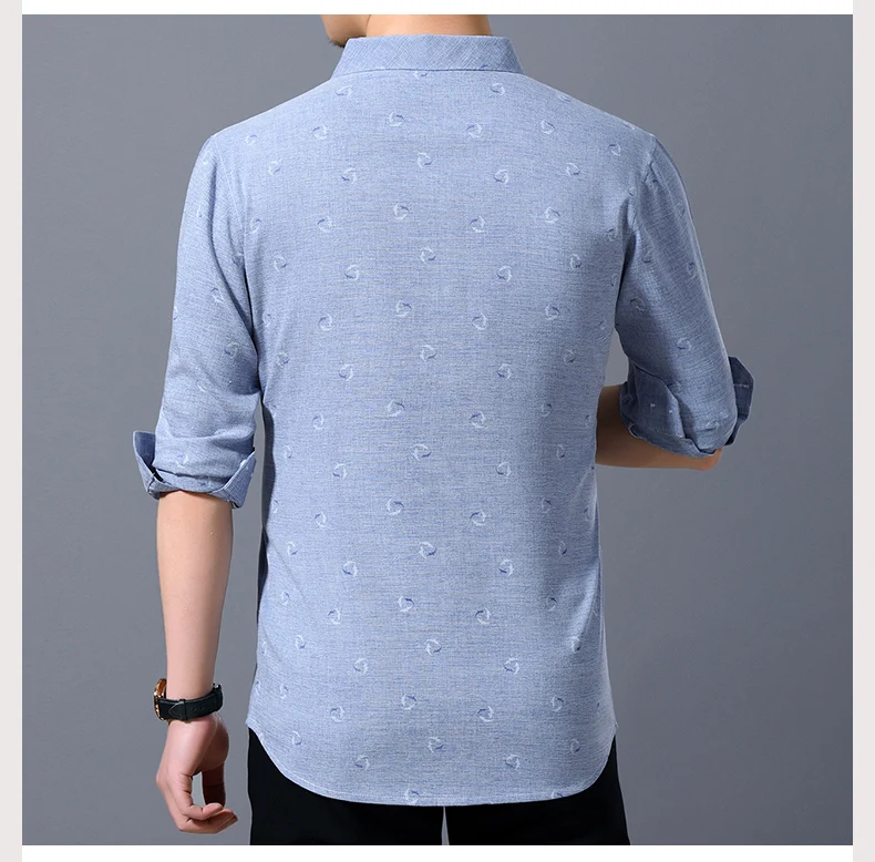 2019 Брендовое повседневное роскошное платье с длинным рукавом slim fit Мужская рубашка уличная высококачественная одежда Рубашки мужские