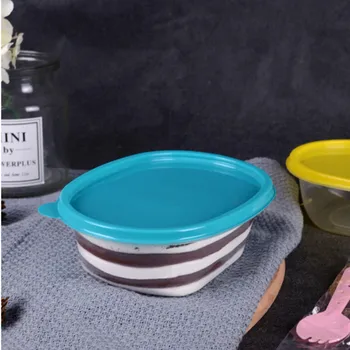 

25pcs Net Red Mousee Melaleuca Cake Plastic Box 500ml Large Transparent Salad Box Party Faovrs Ice Cream Dessert Cups With Lids