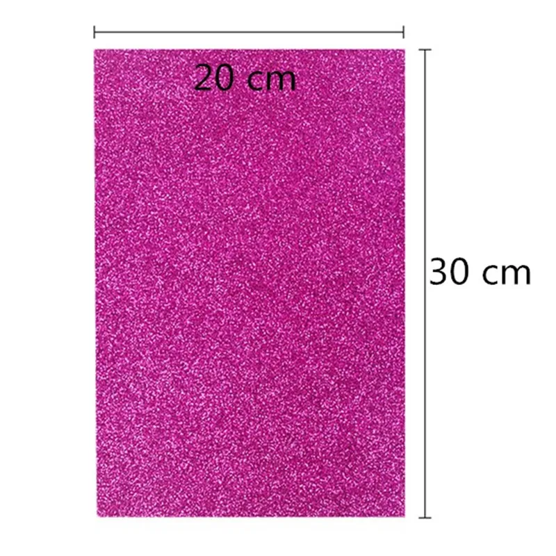 Glitter Foam Paper Spong Paper Diy Craft Manual Paper-Cut Scrapbook Kindergarten Decorations Supplies 20X30 Cm 10 Pcs/Bag