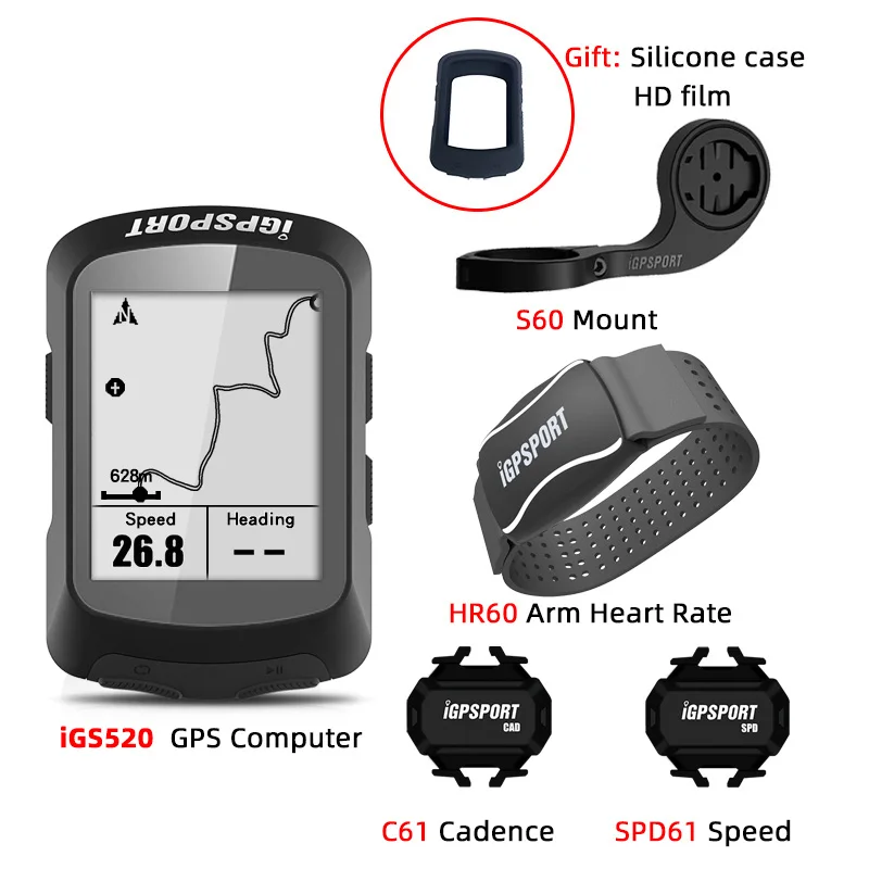 I GPS порт IGS520 велосипедный Компьютер Водонепроницаемый IPX7 ANT + беспроводной
