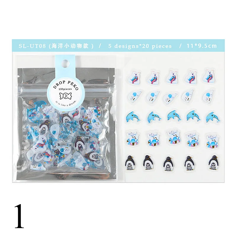10-100pcs 70 шт./лот(1 пакет) DIY милые Kawaii Сердце Звезда липкие бумажные декоративные клеящиеся наклейки для украшения дома Фотоальбом Дневник - Цвет: 10-100pcs
