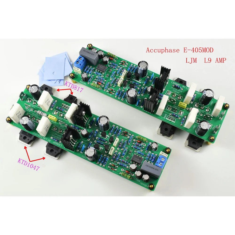 Frontal e Traseira Amplificador de Potência Garganta Dourada Accuphase Fase Combinada Faça Você Mesmo Terminou Placa E405-mod - Image 5