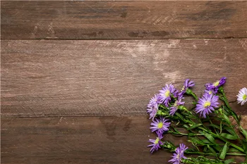 

Vinyl Custom Photography Backdrops Props Flower and Wood planks theme Photo Studio Background 20027-1867