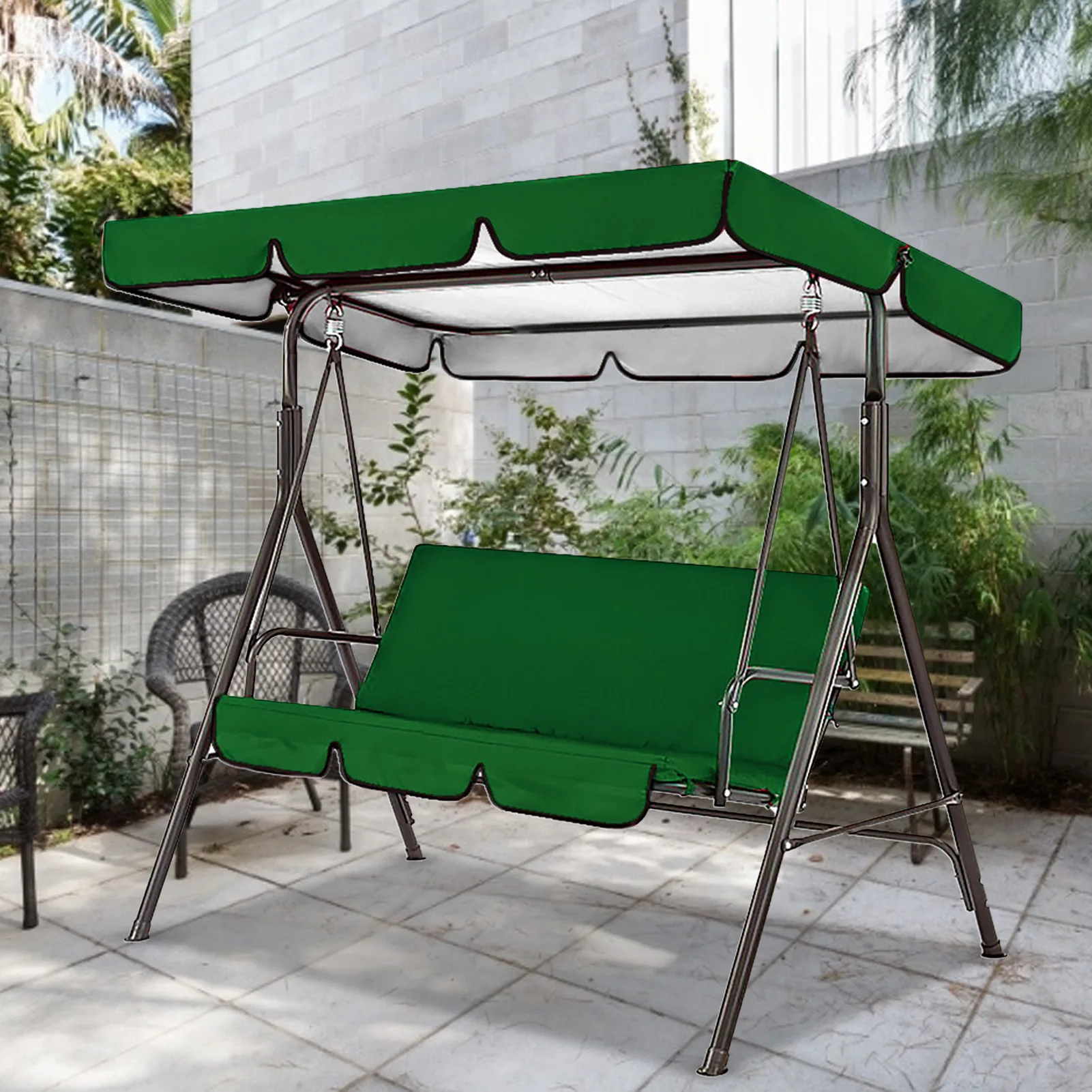 3 Seater Garden Swing Cushion 150CM 5 Colors Waterproof Dustproof Chair Replacement Canopy Spare Fabric Cover Dust Covers