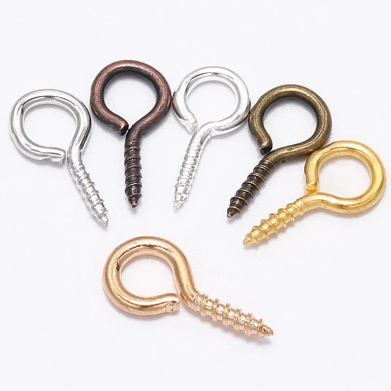 Маленькие миниатюрные заколки-петли с резьбой золотые застежки-крючки для