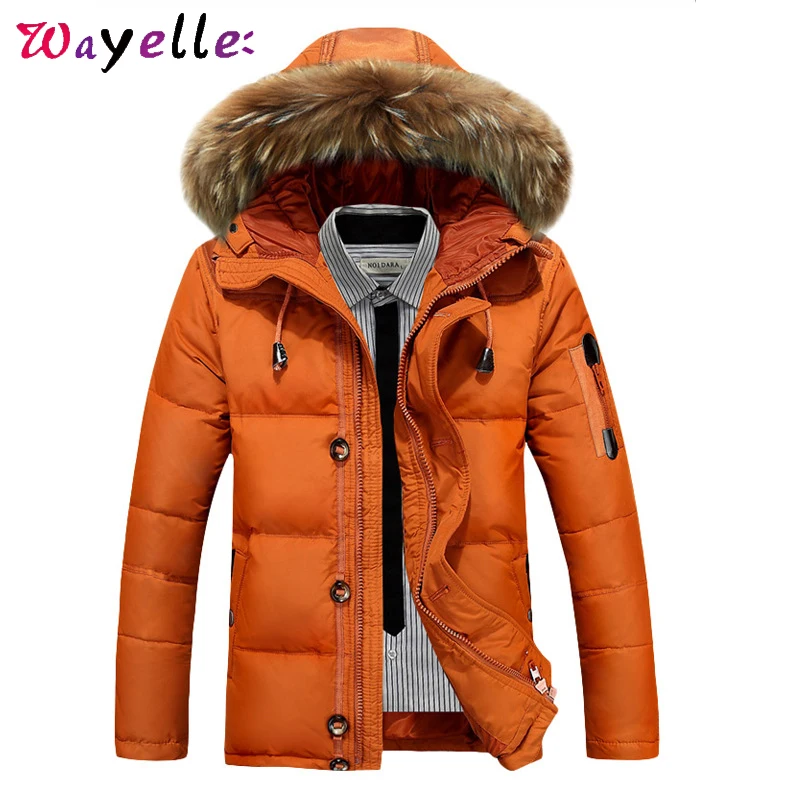 Меховая верхняя одежда с капюшоном, парка, Мужская зимняя теплая куртка-пуховик, длинная куртка, пальто, толстый военный пуховик, одноцветная Повседневная парка для мужчин