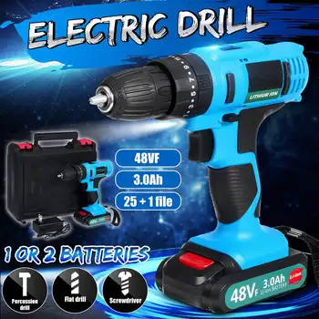 

200W 240V Cordless Electric Drill Wood Metal Impact Electric Screwdriver Hand High Torque With Rechargeable Li-ion Battery