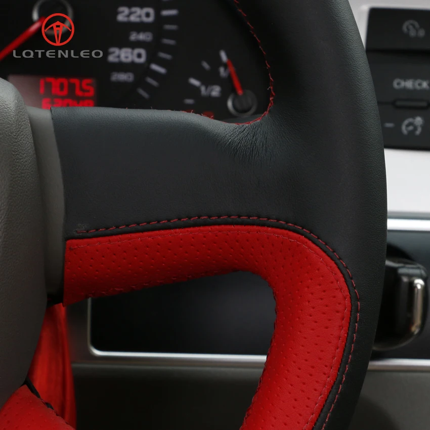 LQTENLEO искусственная кожа для Audi A3 2006 2013 A8 S8 2010 Q5 2008 2012 Q7 2005 2011|diy car steering wheel|car wheel