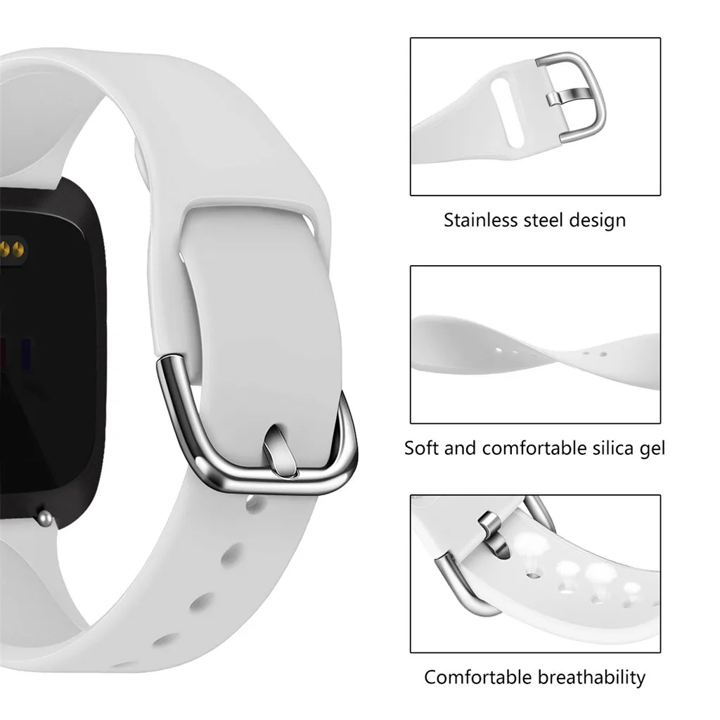 Ouhaobin 22 мм силиконовая дышащая повязка для Fitbit Versa 2, сменный ремешок на запястье, аксессуары для умных часов 101#2