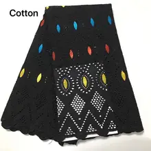 Черная ткань из Дубая дизайн нигерийское Африканское сухое кружево ткань мягкая кожа швейцарская вуаль кружева в швейцарском Дубае кружева для свадебного платья