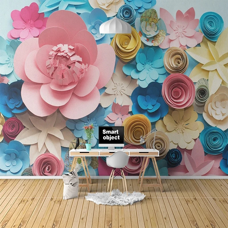 

Custom Mural Photo Wallpaper 3D Any Size Simple Flower Background Wall Decoration Painting Papel De Parede Sticker Fresco Tapety