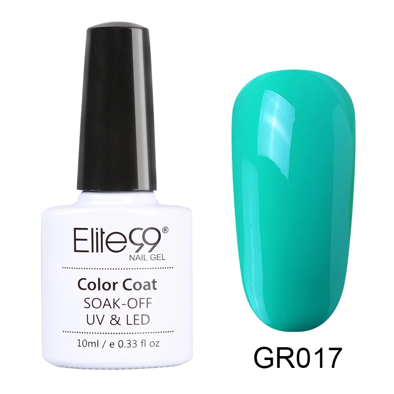 Elite99 10ml Avocado Gel Polish Soak Off UV Nail Varnish For Manicure Gel Lacquer Semi Permanent Gel Paint Nail Art DIY Design - Цвет: GR017