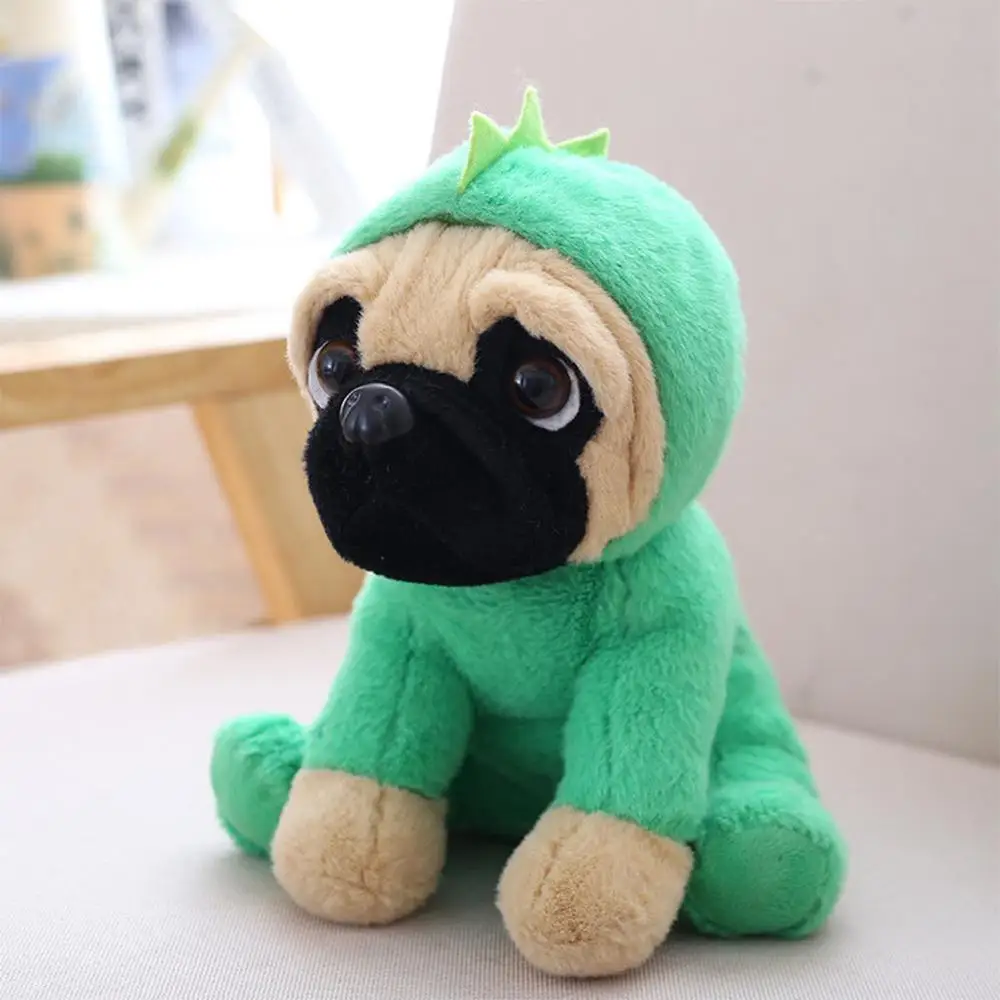 1 шт. собака плюшевая игрушка шляпа собака кукла моделирование колокольчик собака МОПС мягкие животные игрушки для детей подарок собака плюшевая игрушка