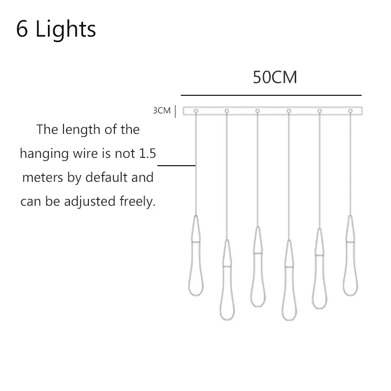 6 Lights Современная хрустальная люстра Youlaike, гостиничный зал, кухня, чердак, лестница, светильник, Декор, бар, ресторан, Скандинавская лестница, люстра, светильник ing - Цвет абажура: 6 Lights