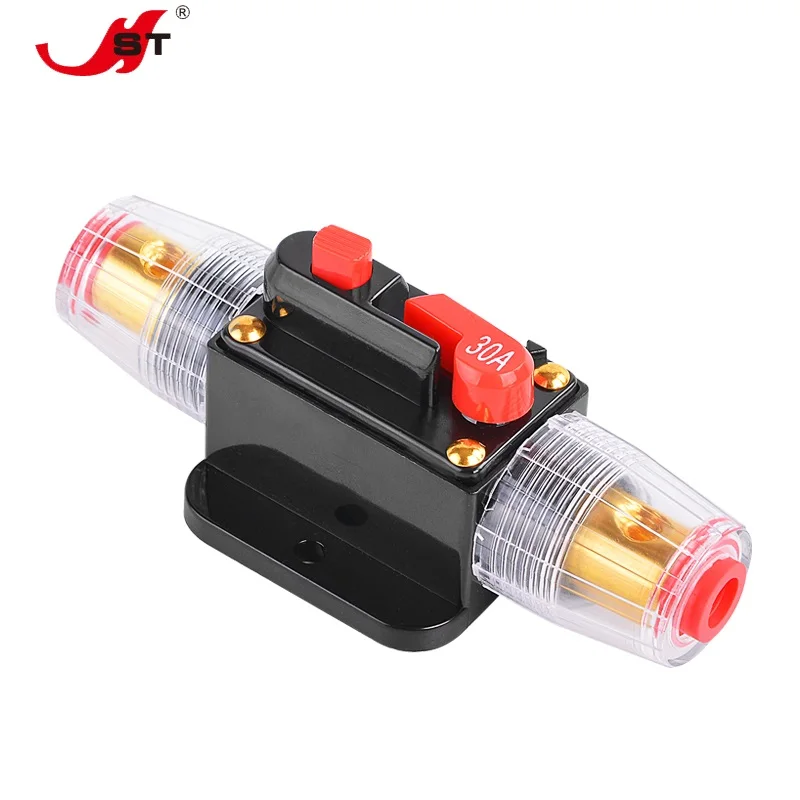 

NST 1PC 12V DC 20A-100A Car Audio Solar Energy Inline Circuit Breaker Reset Fuse Holder