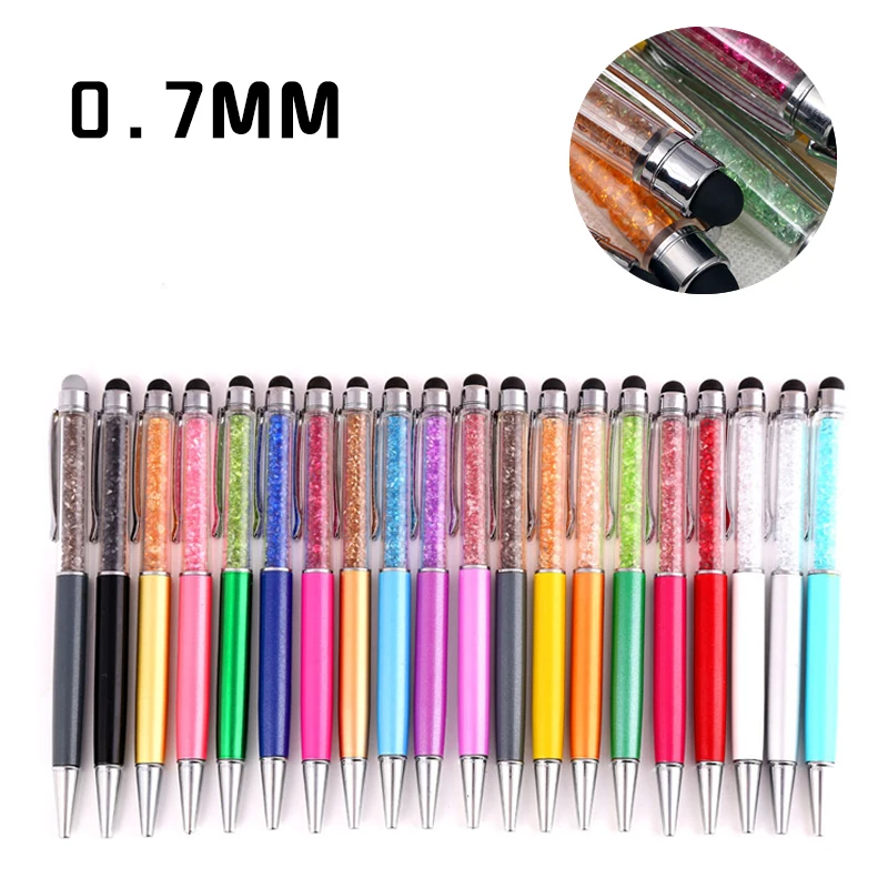 Metal Crystal Ballpoint Pen,0.7 Diamond Fairy Magic Wand Pen, Crystal Quicksand Liquid Creative Little Fairy Ballpoint Pen 1pcs diy crystal epoxy silicone mold irregular shaped magic wand ballpoint pen handmade mirror silicone mold for resin wholesale