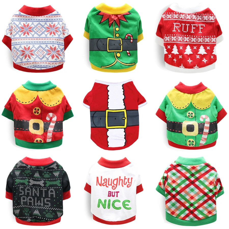 Small Christmas Dogs Clothes Dog Clothes Pets Christmas Christmas
