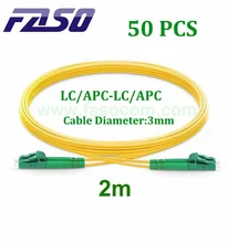 

FASO 50PCS 2M LC/APC-LC/APC Fiber Optic Patch Cord Single-mode G652D DX Core 3.0mm Yellow LSZH Jacket Optical Fiber Jumper