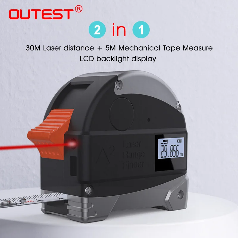 laser distance meter range finder 30M laser tape measure digital retractable 5m laser rangefinder Ruler Survey tool