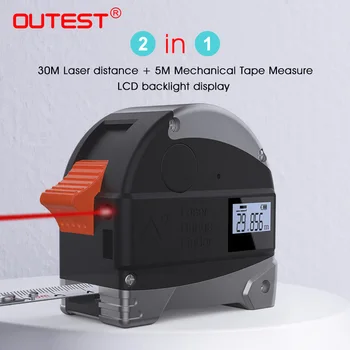 

laser distance meter range finder 30M laser tape measure digital retractable 5m laser rangefinder Ruler Survey tool