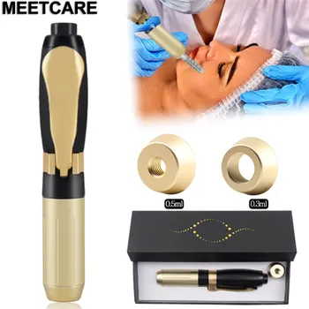 

2in 1 Meso Injection Gun Hyaluron Pen 0.3ml&0.5ml Head Gold Hyaluronique Acid Pen for Lip Filler Injector Noninvasive Nebulizer