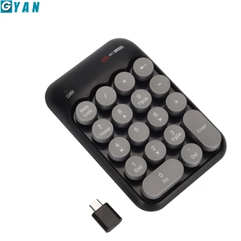 

Wireless Numeric Keypad Type C, 2.4G Portable 18-Key USB C Mini Number Pad Keypad with Type-C Receiver Compatible PC ,MacBook