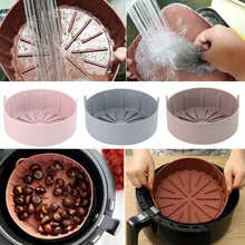 

Air Fryer Fryer Baking Tools Silicone Pot Reusable Heat Resistant Multifunctional Bakeware Home Kitchen Baking Accessories