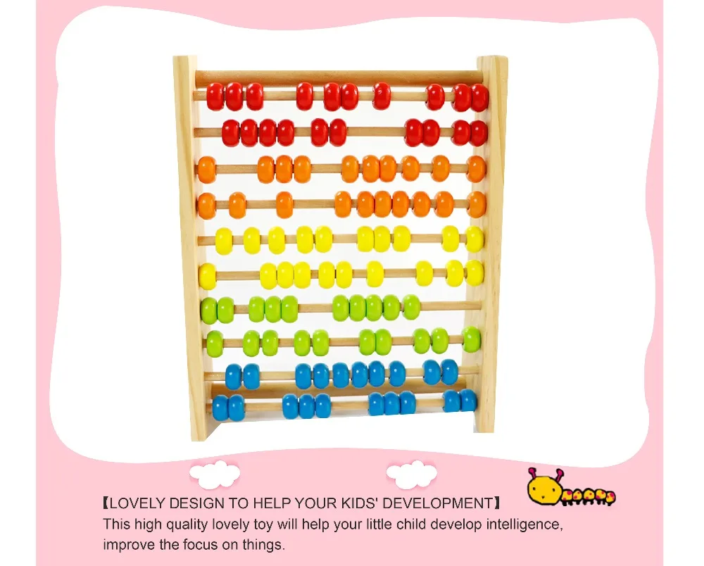 Mookids обучающая игрушка деревянный счеты детей раннего математического обучения игрушка цифры Счетный расчет бусины Abacus монтессори игрушка
