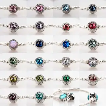 

Original Multicolor Openwork Radiant Hearts Clasp Snake Bracelet Bangle Fit 925 Sterling Silver Bead Charm Diy Europe Jewelry
