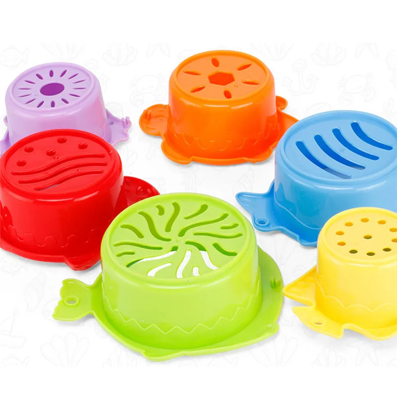 Игрушки для ванной дети забавная чашка Детские Игрушки для ванны башенка счетные кружки граф цифберр игрушка brinquedos#3S12