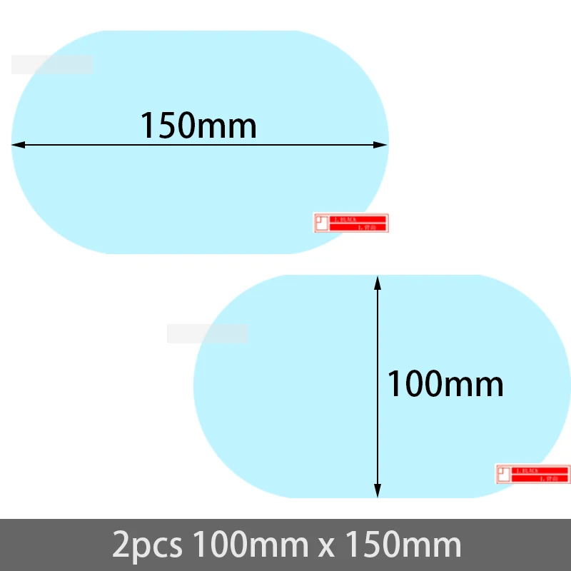 2pcs 100mm x 150mm Для Hyundai Sonata YF LF 2010~ полное покрытие противотуманная пленка зеркало заднего вида противотуманные аксессуары 2013 - Название цвета: 2pcs 100mm x 150mm